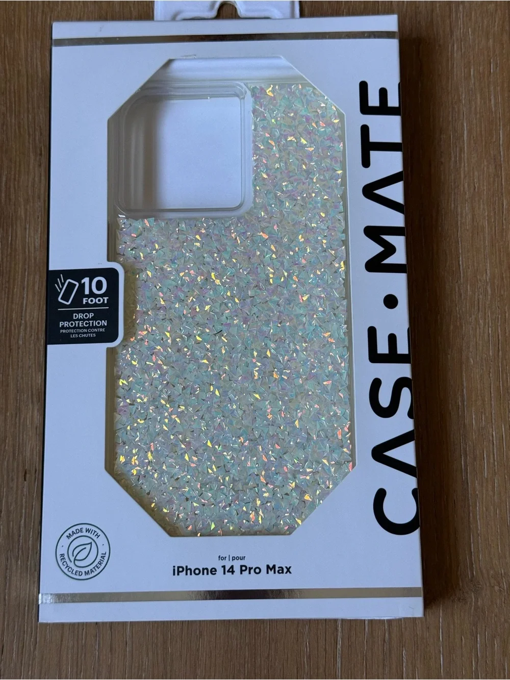 New CASE•MATE Iridescent Glitter iPhone 14 Pro Max Case White Sparkle